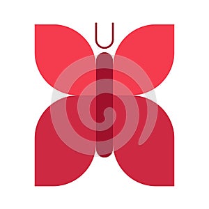 Butterfly flat clipart vector illustration