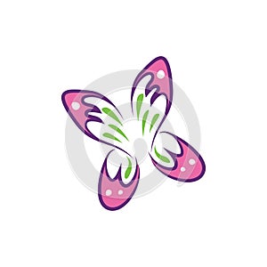 Butterfly Fly - Cute Pink Beautiful Nature Symbol