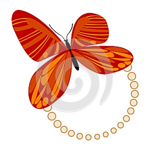 Butterfly Frame Red Orange