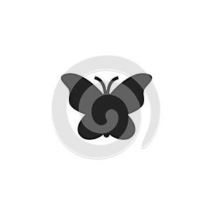 Butterfly Glyph Vector Icon, Symbol or Logo.