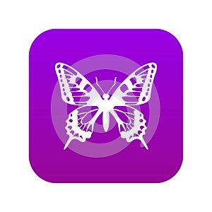 Butterfly icon digital purple