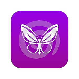 Butterfly icon digital purple