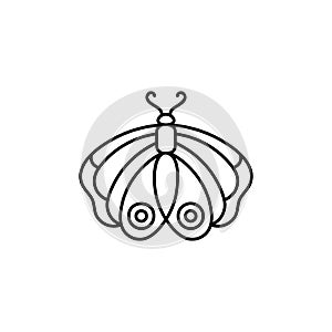 Butterfly icon Outlines in a minimalist style. Vector Linear Insect Logos for beauty salons, manicure, massage, Spa