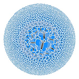 Butterfly Icon Spheric Bubble Collage