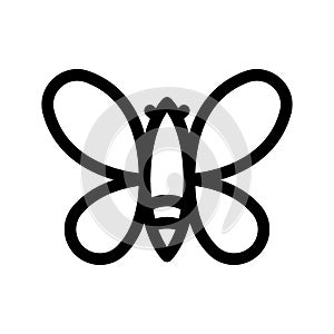 Butterfly Icon Vector Symbol Design Illustration