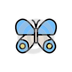 Butterfly, insect icon. Simple color with outline vector elements of lepidoptera icons for ui and ux, website or mobile