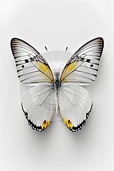 Butterfly isolated on white background. 3d render illustration.