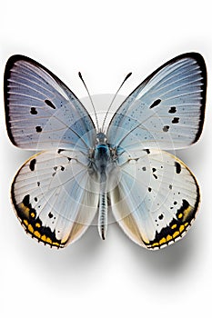 Butterfly isolated on white background with clipping path. 3D illustration.