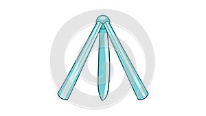 Butterfly knife icon animation