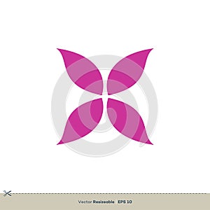 Butterfly Leaf Vector Logo Template Illustration Design. Vector EPS 10