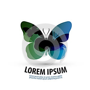 Butterfly. logo, icon, sign, emblem, template