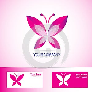 Butterfly logo for spa and beauty