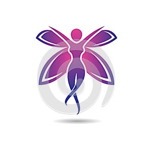 Butterfly logo vector icon