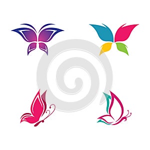 Butterfly logo vector icon