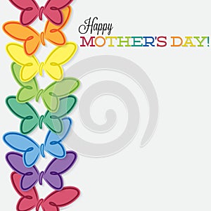 Butterfly Mother`s Day card