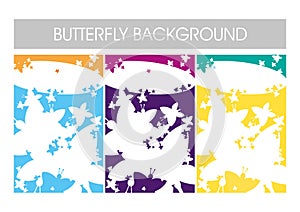 Butterfly outburst in silhouette photo
