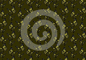 Butterfly pattern background wallpaper design
