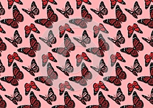 Butterfly pattern illustration for design layouts