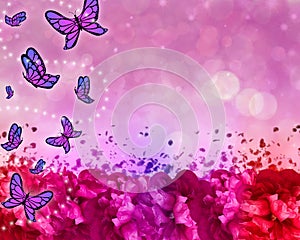 Butterfly patterned beautiful abstract background. photo