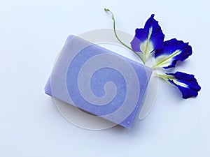 Butterfly pea natural oil soap.