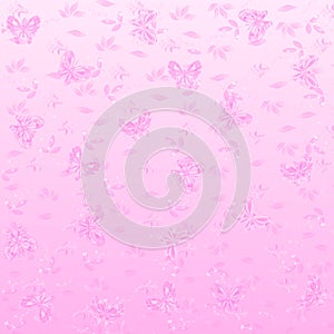 Butterfly and plant Texture pink background