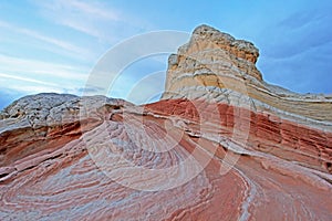 Butterfly, a rock formation at White Pocket, Coyote Buttes South CBS, Paria Canyon Vermillion Cliffs Wilderness, Arizona