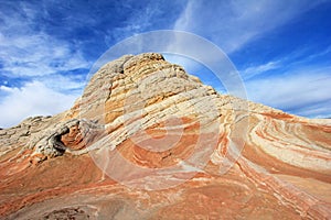 Butterfly, a rock formation at White Pocket, Coyote Buttes South CBS, Paria Canyon Vermillion Cliffs Wilderness, Arizona