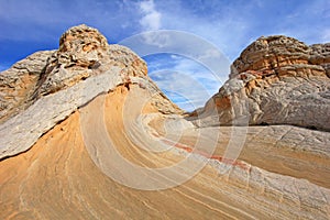 Butterfly, a rock formation at White Pocket, Coyote Buttes South CBS, Paria Canyon Vermillion Cliffs Wilderness, Arizona