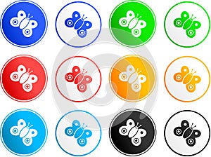 Butterfly sign icons