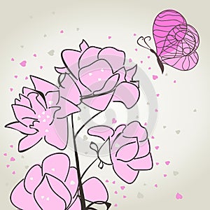 Butterfly and a flower2