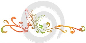 Butterfly stencil art gradient