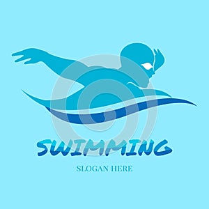 butterfly stroke swimming crawl logo design