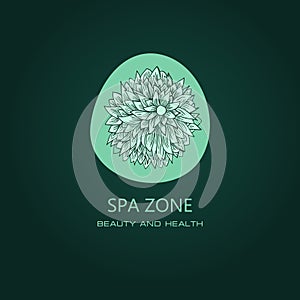 Butterfly symbol of spa. Logo. Vector Icon