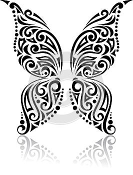 Butterfly tribal pattern