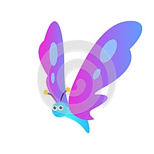 Butterfly vector stock image.Cartoon butterfly