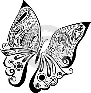 Butterfly in zentanle style