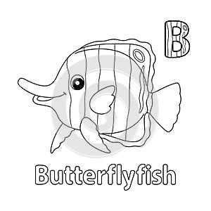 Butterflyfish Alphabet ABC Coloring Page B