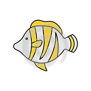 butterflyfish icon design template vector illustration