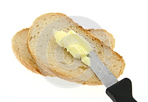 Buttering bread