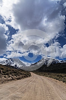 the Buttermilk Road Leads Towards The Buttermilks And The Sierra Nevada Mountains