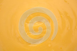 Butterscotch pudding close view