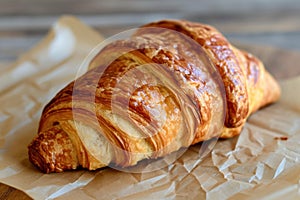 Buttery Baked croissant. Generate Ai