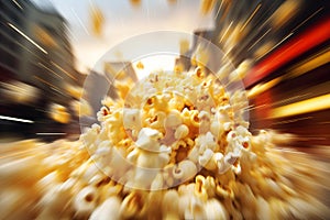 Buttery Popcorn movie snack. Generate Ai