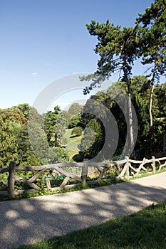 The Buttes-Chaumont Park Paris France.