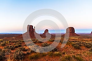 Buttes in Monument Valley