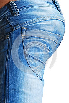 Buttocks in jeans