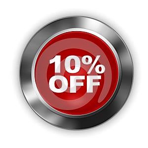 Button 10% off. 3d render