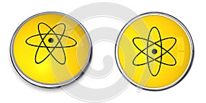 Button Atomic/Nuclear Symbol