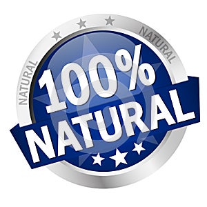 Button with Banner 100% natural