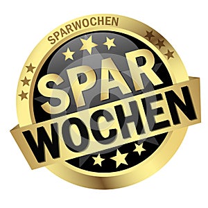 Button with Banner Sparwochen